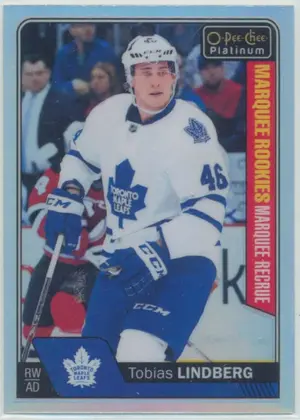 2016-17 O-PEE-CHEE PLATINUM - TOBIAS LINDBERG ROOKIE #168 RAINBOW