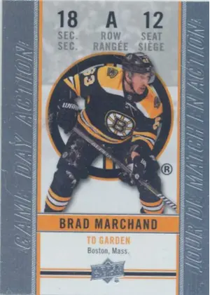 2018-19 TIM HORTONS - BRAD MARCHAND #GDA-12 GAME DAY ACTION