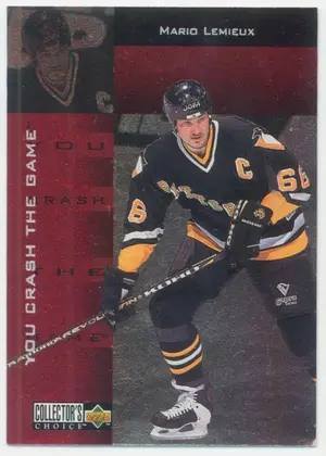 1996-97 COLLECTOR'S CHOICE - MARIO LEMIEUX #CR5 YOU CRASH THE GAME PRIZES⚠️