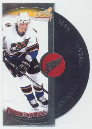 1998-99 AURORA - PETER BONDRA #20 MAN ADVANTAGE CEL-FUSIONS