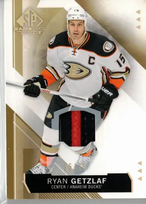 2015-16 UD SPGU Ryan Getzlaf GU Patch 3 Color 25/25 Anaheim Ducks