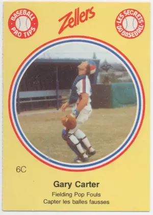 1982 Zellers Baseball Pro Tips Montreal Expos - Gary Carter #6C ⚠