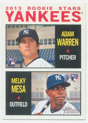 2013 Topps Heritage - Adam Warren/Melky Mesa #281 Rookie Stars RC