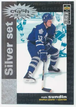 1995-96 COLLECTOR'S CHOICE - MATS SUNDIN #C30 YOU CRASH THE GAME SILVER SET