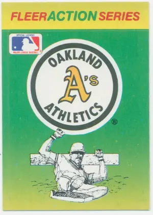 1990 Fleer - Oakland Athletics #OAAT Team Stickers Inserts