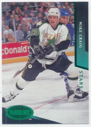 1993-94 PARKHURST - MIKE CRAIG #323 EMERALD ICE