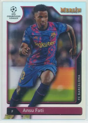 2021-22 Topps Merlin Collection Chrome UCL - Ansu Fati #36 Refractor Parallel