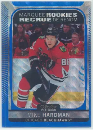 2021-22 O-PEE-CHEE PLATINUM - MIKE HARDMAN #222 MARQUEE ROOKIES BLUE SURGE ⚠️