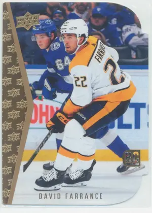2021-22 UPPER DECK - DAVID FARRANCE #RDT-18 ROOKIE TRIBUTE DIE CUT