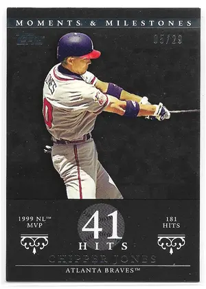 2007 Topps Moments & Milestones Black #23 Chipper Jones (05/29)
