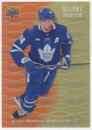 2023-24 ALLURE - AUSTON MATTHEWS #CF-24 COLOR FLOW ORANGE/YELLOW