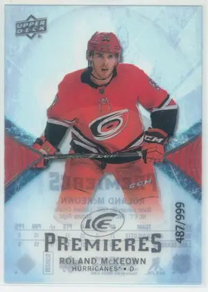 2017-18 UPPER DECK ICE - ROLAND McKEOWN #143 ICE PREMIERES 487/999