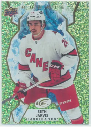 2021-22 UPPER DECK ICE - SETH JARVIS #150 ROOKIE GREEN