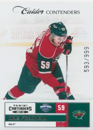 2011-12 PANINI CONTENDERS - KRIS FREDHEIM #193 ROOKIE 593/999