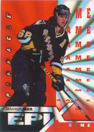 1997-98 PINNACLE - JAROMIR JAGR #E20 EPIC GAME ORANGE