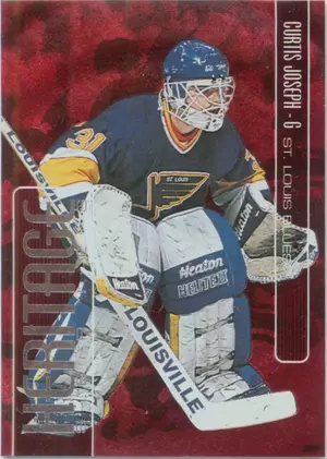 1999-00 BE A PLAYER MEMORABILIA - CURTIS JOSEPH #H-13 ALL-STAR HERITAGE RUBY 64/1000