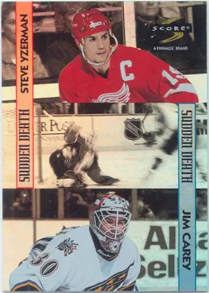 1996-97 SCORE - JIM CAREY/STEVE YZERMAN #2 SUDDEN DEATH