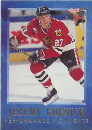 1992-93 ULTRA - JEREMY ROENICK #12 PERFORMANCE HIGHLIGHTS