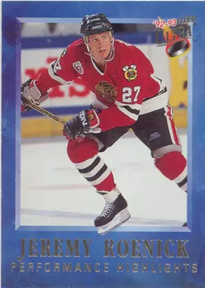 1992-93 ULTRA - JEREMY ROENICK #12 PERFORMANCE HIGHLIGHTS