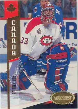 1993-94 PARKHURST - PATRICK ROY #G9 USA/CANADA GOLD