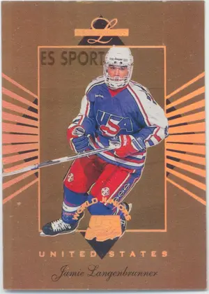 1994-95 LEAF LIMITED - JAMIE LANGENBRUNNER #7 WORLD JUNIORS USA 4001/5000