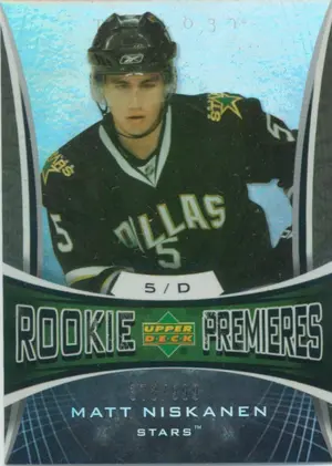 2007-08 TRILOGY - MATT NISKANEN #140 ROOKIE 378/999