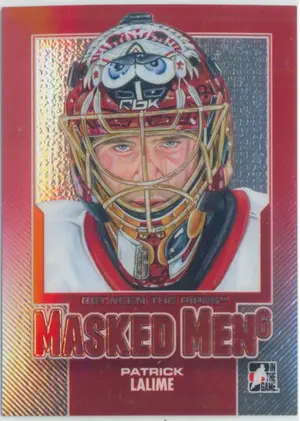 2013-14 BETWEEN THE PIPES - PATRICK LALIME #MM-36 MASKED MEN 6