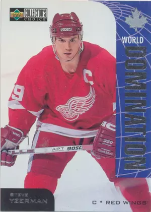 1997-98 COLLECTOR'S CHOICE - STEVE YZERMAN #W3 WORLD DOMINATION