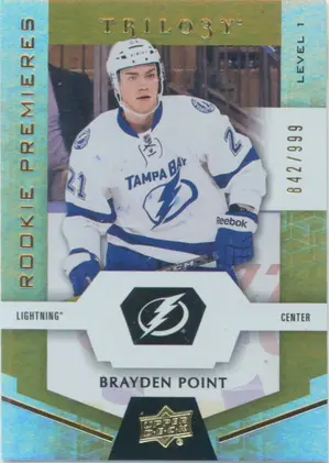 2016-17 TRILOGY - BRAYDEN POINT #68 ROOKIE PREMIERES 842/999