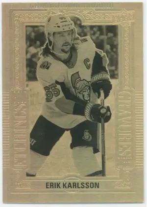 2018-19 TIM HORTONS - ERIK KARLSSON #GE-3 GOLD ETCHINGS