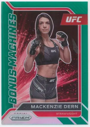 2022 Panini Prizm UFC - Mackenzie Dern #22 Bonus Machines Green Prizm Parallel