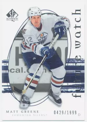 2005-06 SP AUTHENTIC - MATT GREENE #260 FUTURE WATCH 429/1999