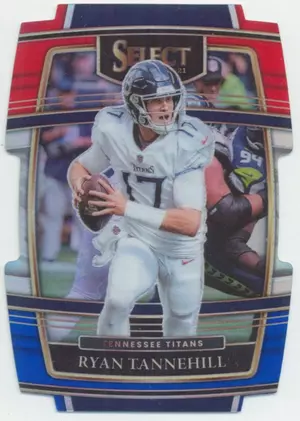2021 Panini Select - Ryan Tannehill #33 Red & Blue Prism Die-Cut