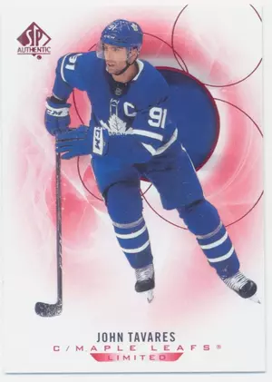 2020-21 SP AUTHENTIC - JOHN TAVARES #22 LIMITED RED