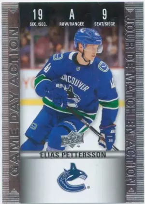 2019-20 TIM HORTONS - ELIAS PETTERSSON #HGD-9 GAME DAY ACTION