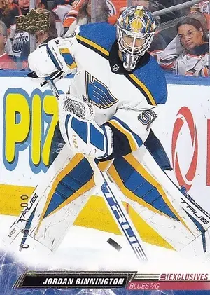 2022-23 Upper Deck Exclusives 156 Jordan Binnington 16/100