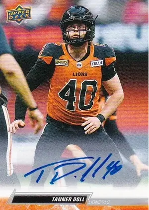 2023 Upper Deck CFL Autographs 37 Tanner Doll
