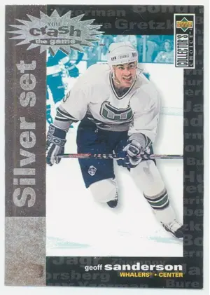 1995-96 COLLECTOR'S CHOICE - GEOFF SANDERSON #C22 YOU CRASH THE GAME SILVER SET