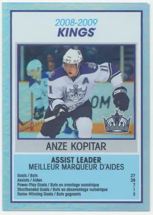 2009-10 O-PEE-CHEE - ANZE KOPITAR #TC14 TEAM CHECKLIST⚠️