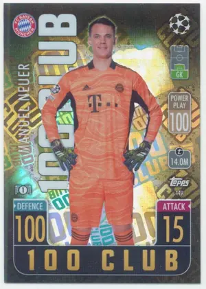 2021-22 Topps Match Attax UCL - Manuel Neuer #449 100 Club