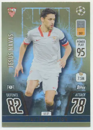 2021-22 Topps Match Attax UCL - Jesus Navas #LE27 Limited Edition Gold