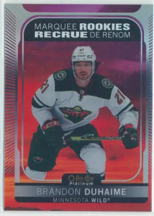 2021-22 O-PEE-CHEE PLATINUM - BRANDON DUHAIME #293 MARQUEE ROOKIES SUNSET ⚠️