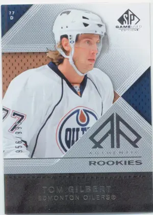 2007-08 SP GAME USED - TOM GILBERT #153 AUTHENTIC ROOKIES 956/999