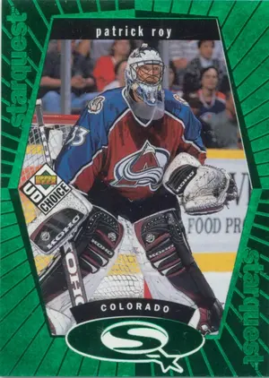 1998-99 UD CHOICE - PATRICK ROY #SQ3 STARQUEST GREEN
