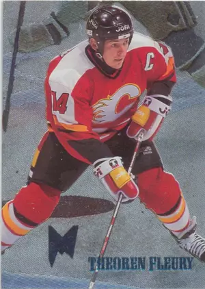 1995-96 FLEER METAL - THEOREN FLEURY #3 IRON WARRIORS