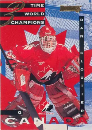 1995-96 DONRUSS - DAN CLOUTIER #2 CANADIAN WORLD JUNIOR TEAM