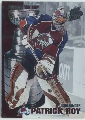 2002-03 QUEST FOR THE CUP - PATRICK ROY #2 RAISING THE CUP
