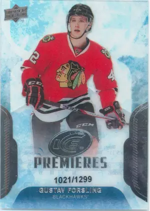 2016-17 UPPER DECK ICE - GUSTAV FORSLING #130 ICE PREMIERES 1021/1299