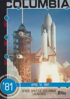 2015 Topps - Space Shuttle Columbia Launches #12A Baseball History
