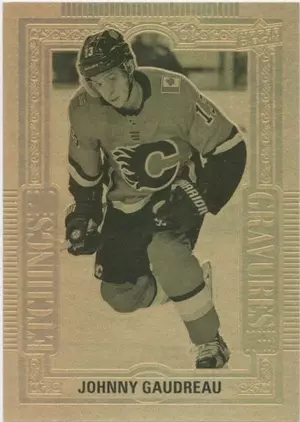 2018-19 TIM HORTONS - JOHNNY GAUDREAU #GE-5 GOLD ETCHINGS
